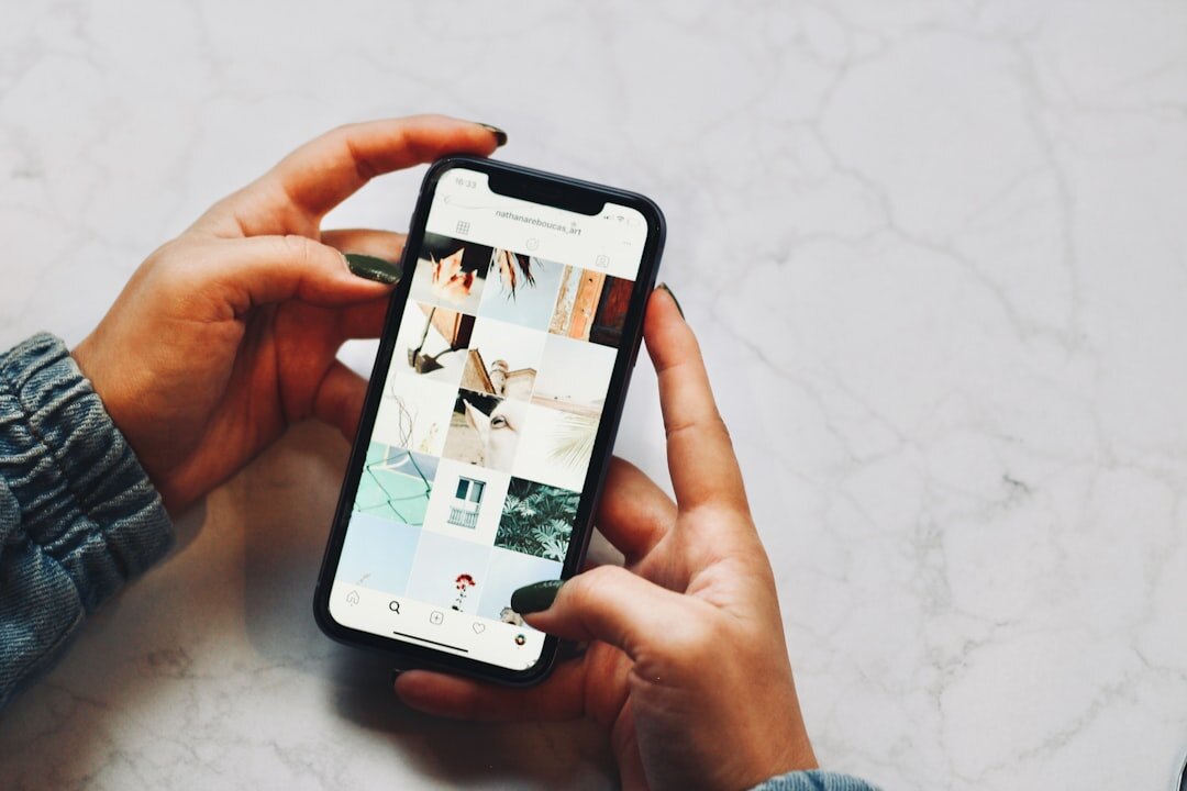 person looking at phone screen