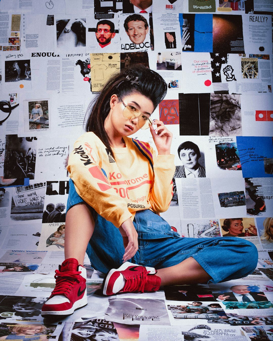 celebrity posing on social media