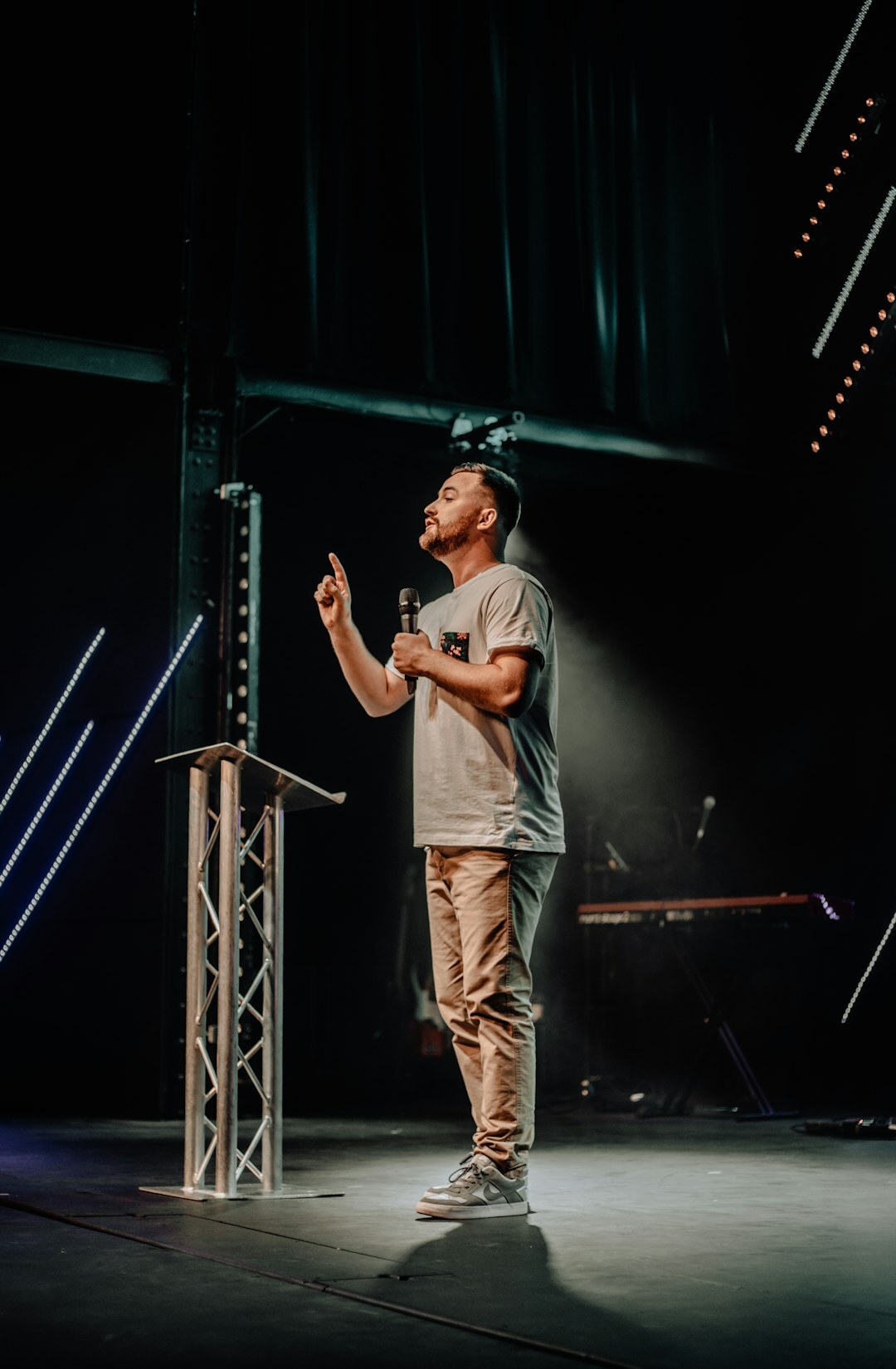 motivational speaker on stage