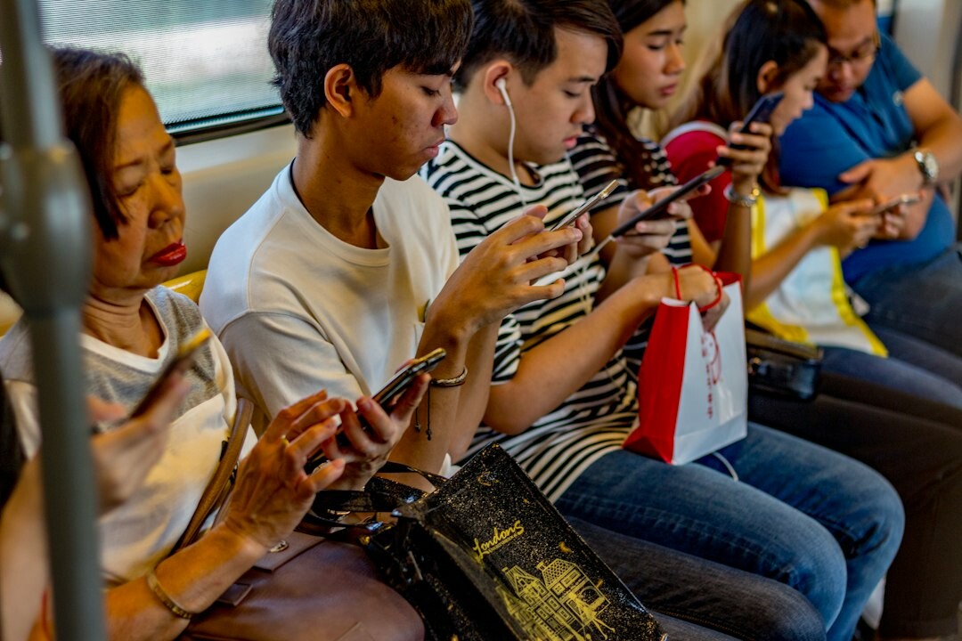 people scrolling social media